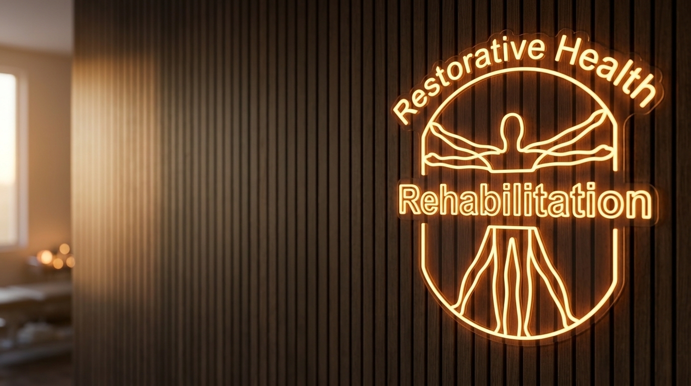 Restorative Health Rehabilitation neon sign